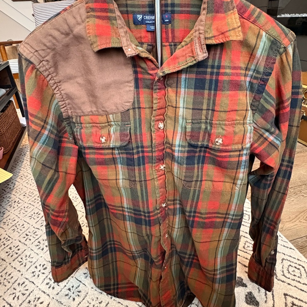 Daniel Cremieux Plaid Button-Down Shirt in Red, Green, Brown